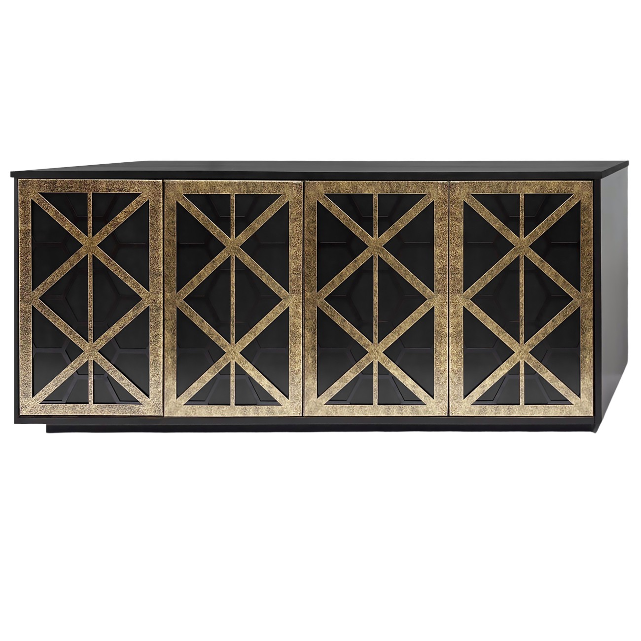 Reeno Fretwork 4 Door Sideboard