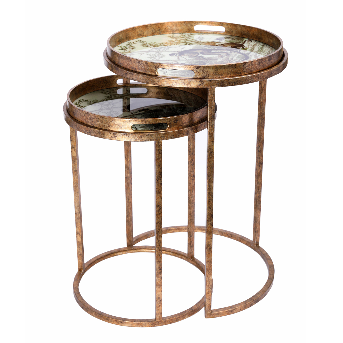 Monkey Jungle Set of 2 Side Tables