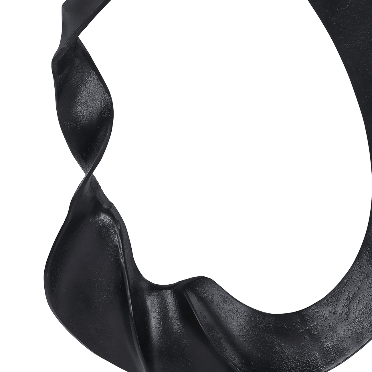 Kentford Black Sculpture on White Marble Base Large