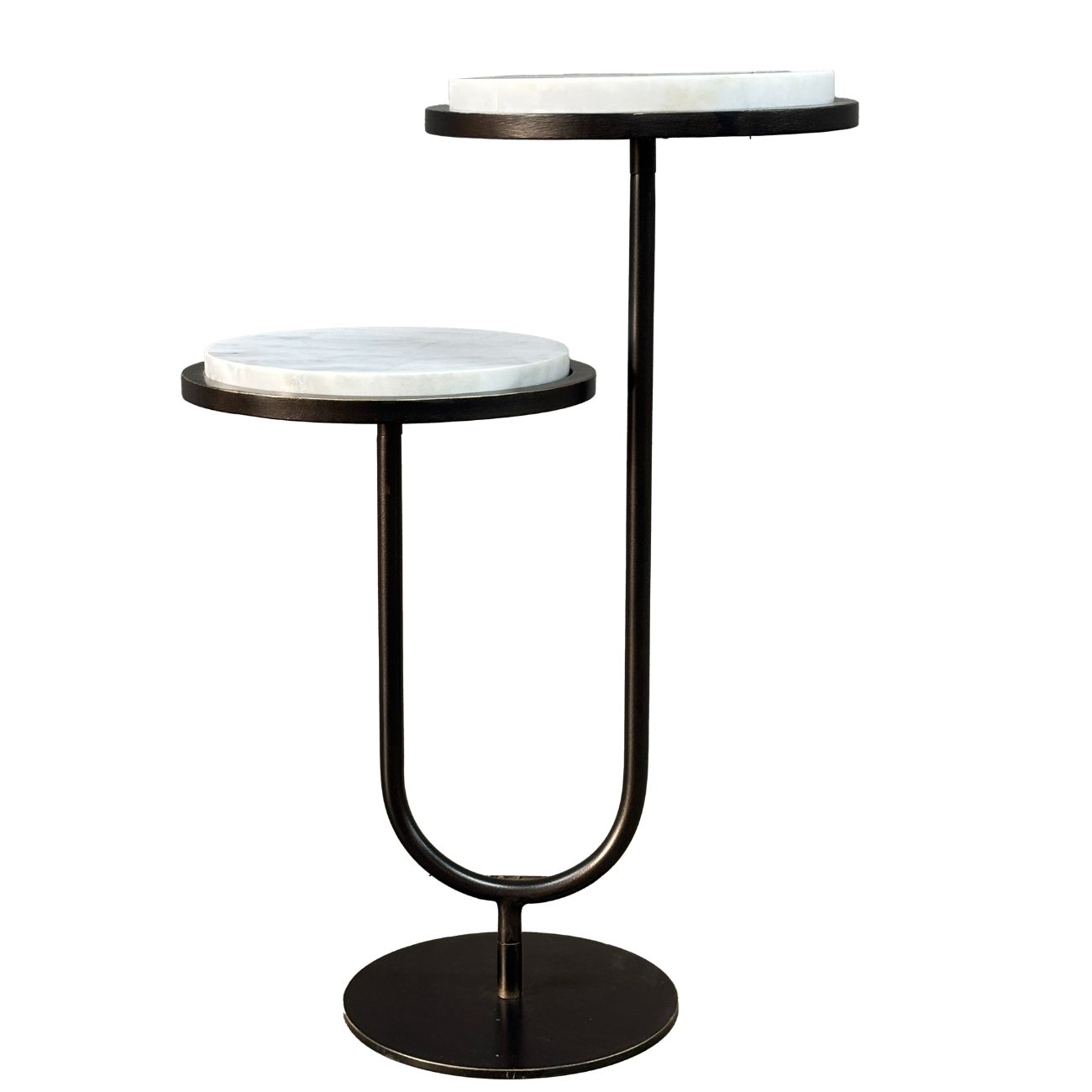 Polo White Banswara Marble Accent Table