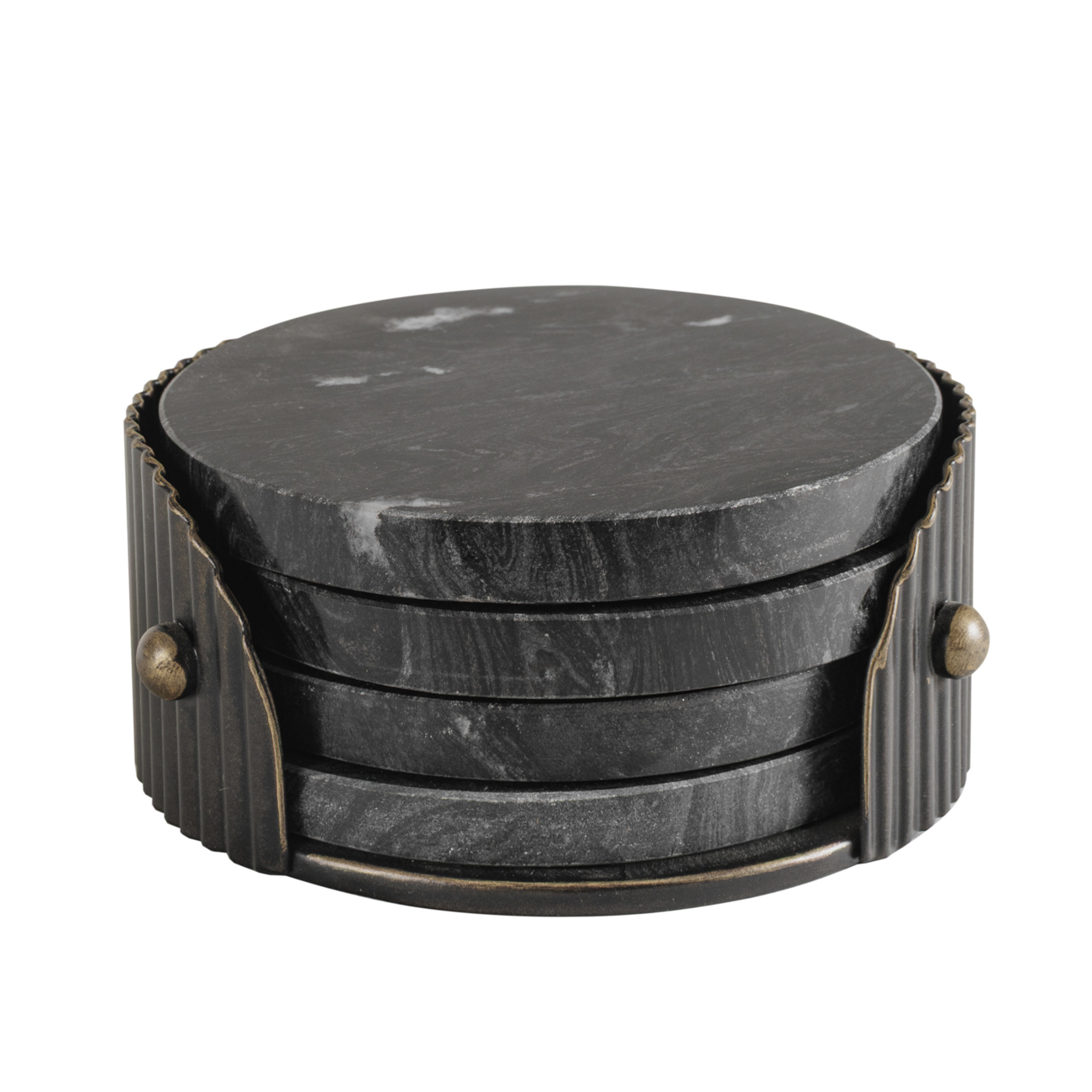Belvedere Black Coasters Set of 4
