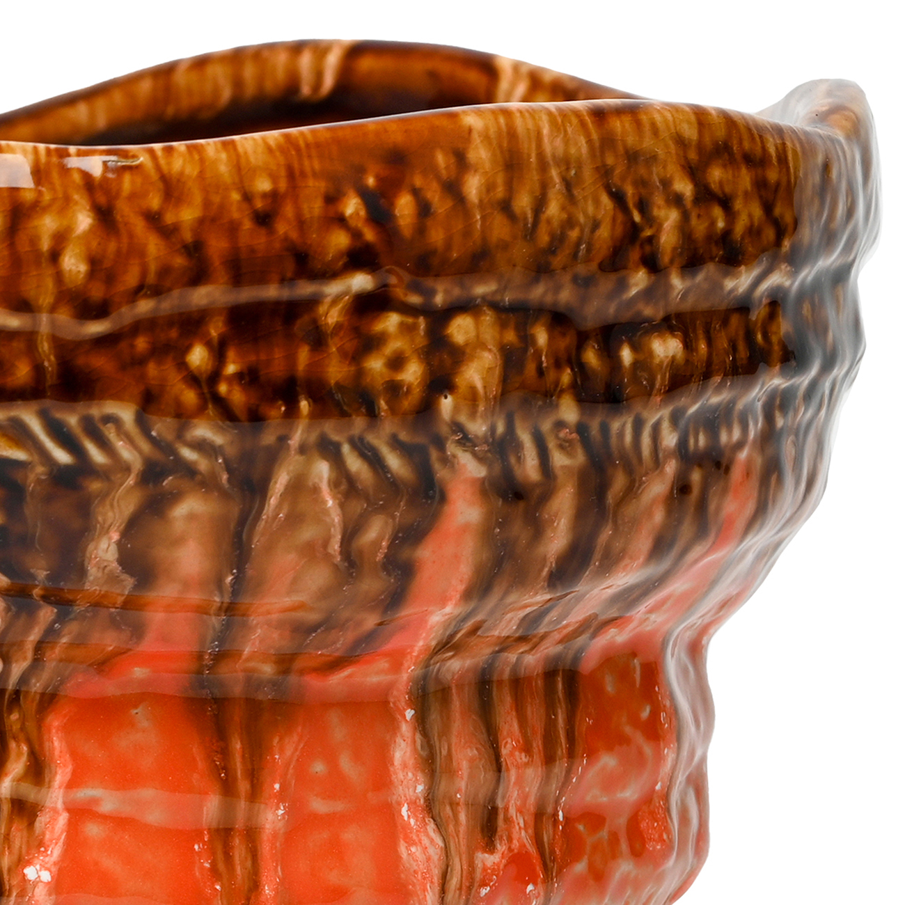 Ibiza Amber Reactive Glaze Planter Large
