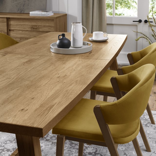 Austin rustic oak 1.77m extending dining table