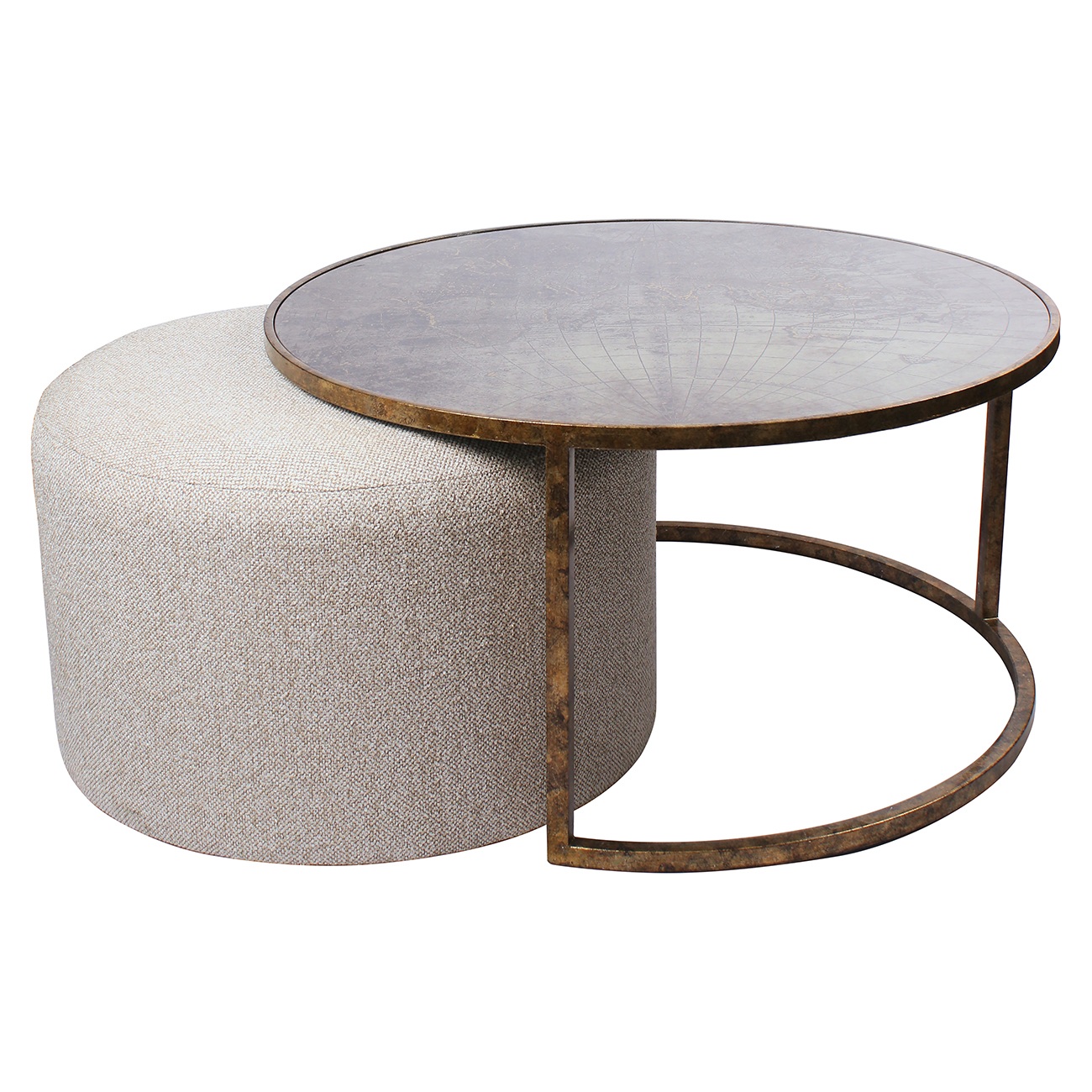 Atlas Coffee Table Knotted Pouffe