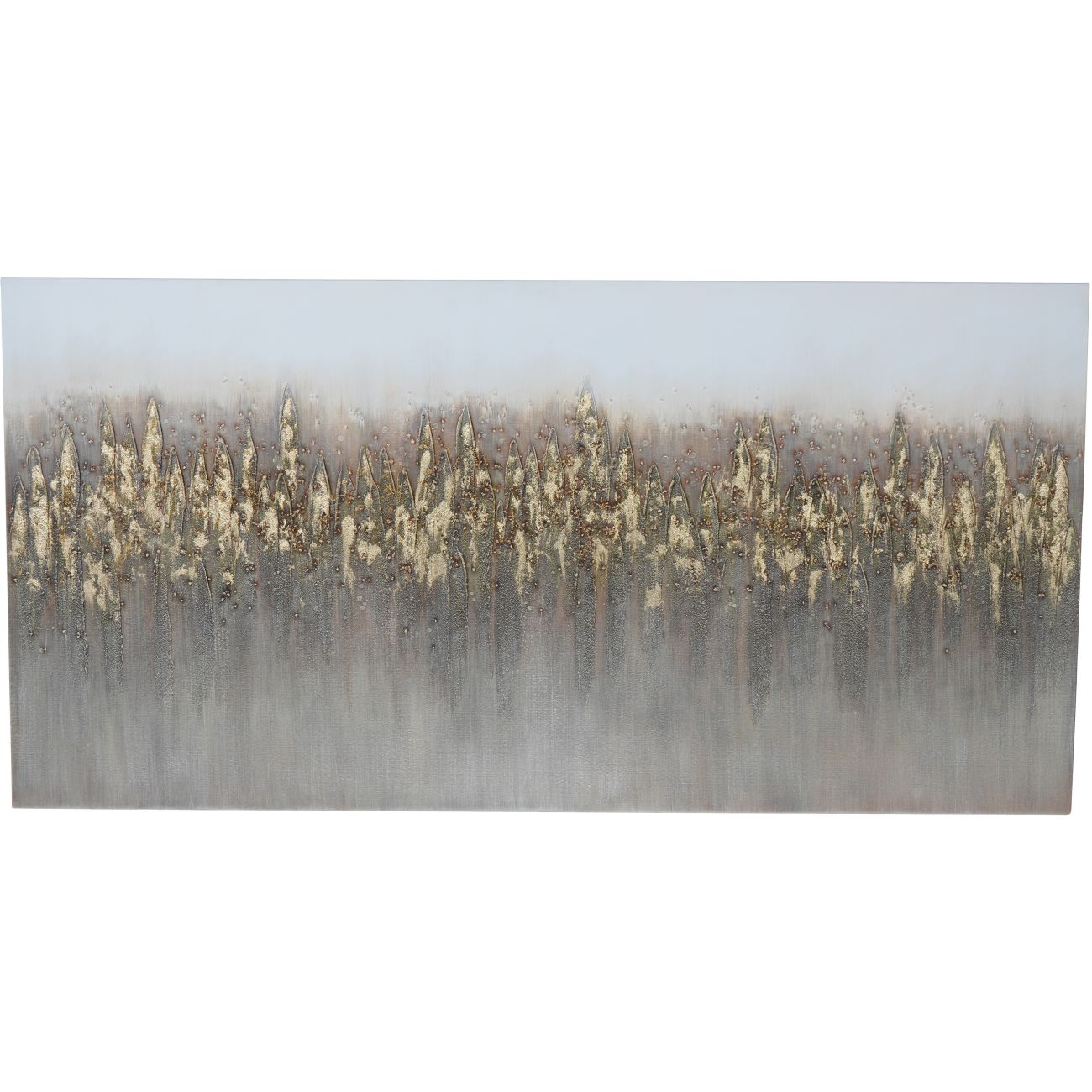Landscape-format golden reeds canvas wall art