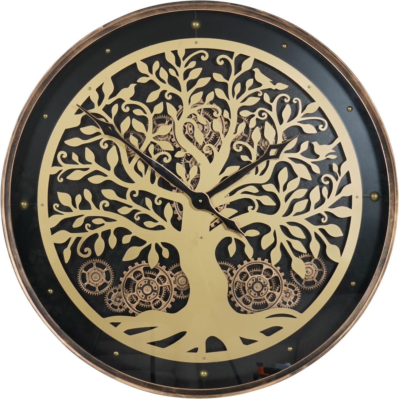 Viking Tree wall clock with moving cogs