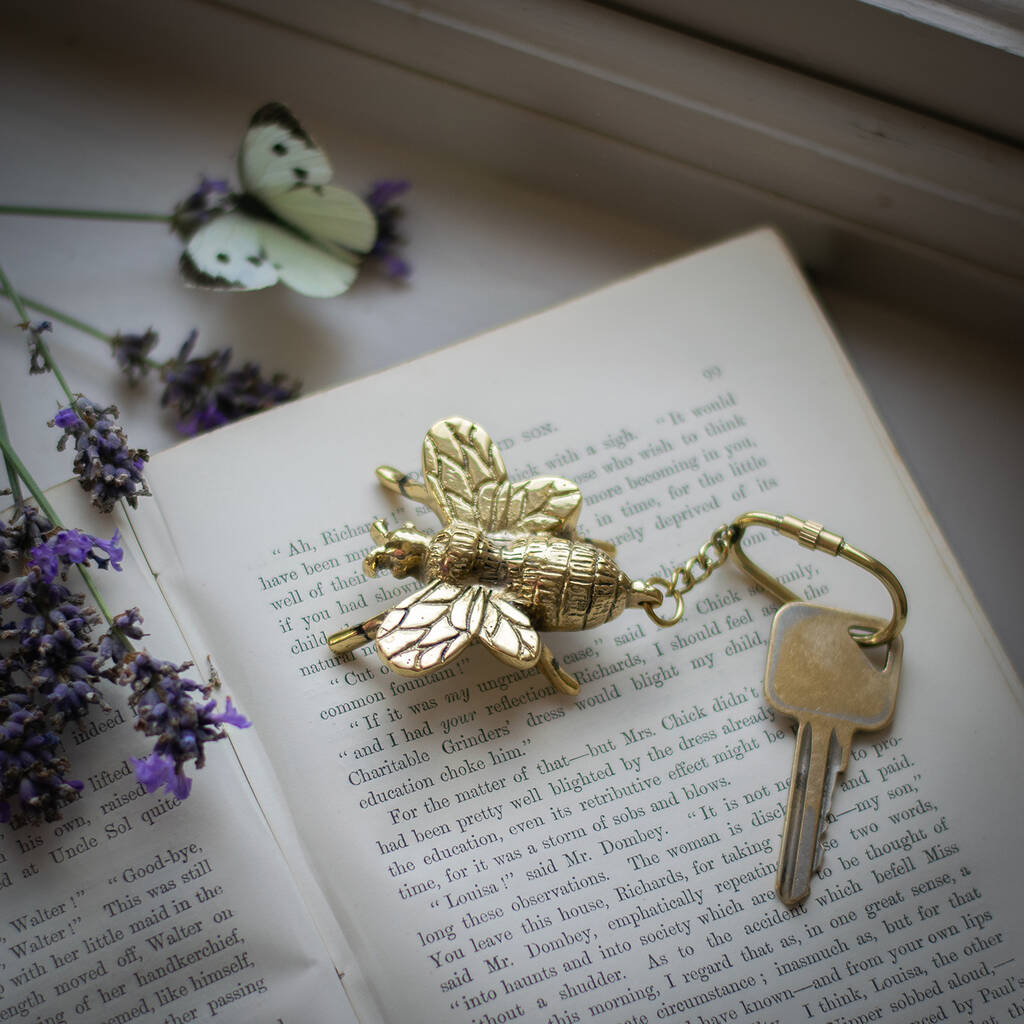 Brass Bee Key Ring