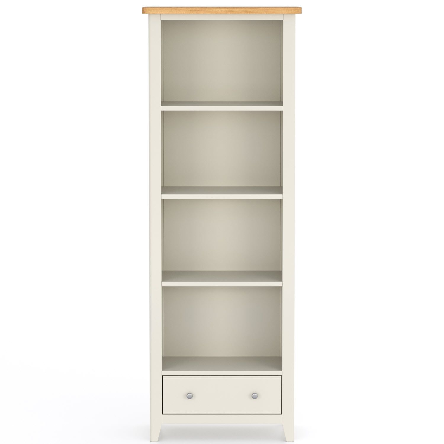 Barley Painted Oak Large Bookcase