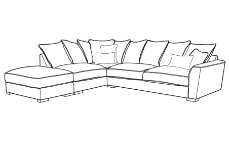 Delevigne FST, LFC, R2 Pillow-Back Corner Sofa