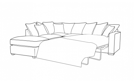 Denver FST, LFC, R2S Pillow-Back Corner Sofa Bed