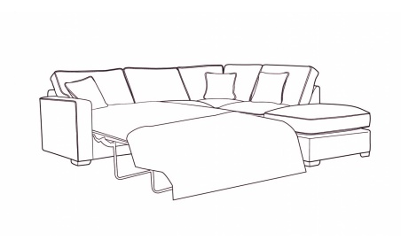 Denver L2S, RFC, FST Standard-Back Corner Sofa Bed