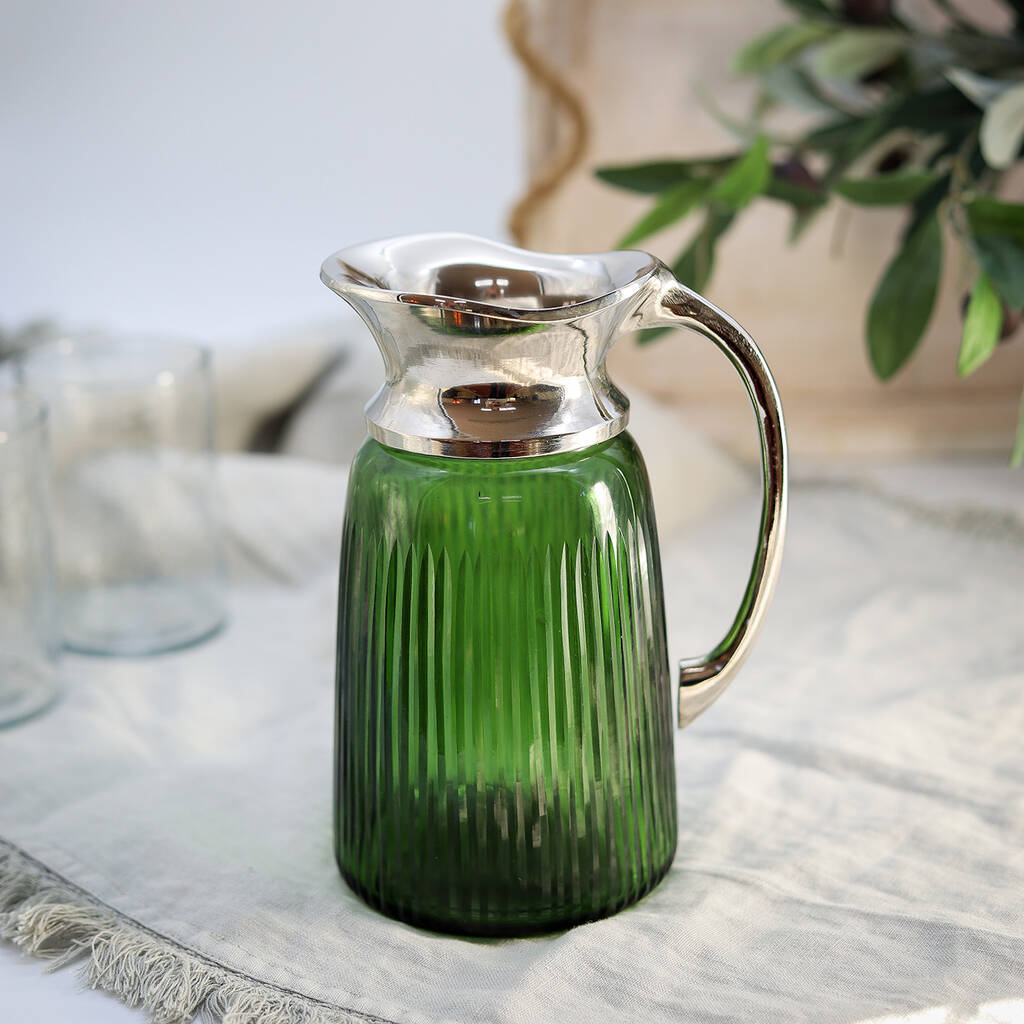 Emerald Glass Pitcher