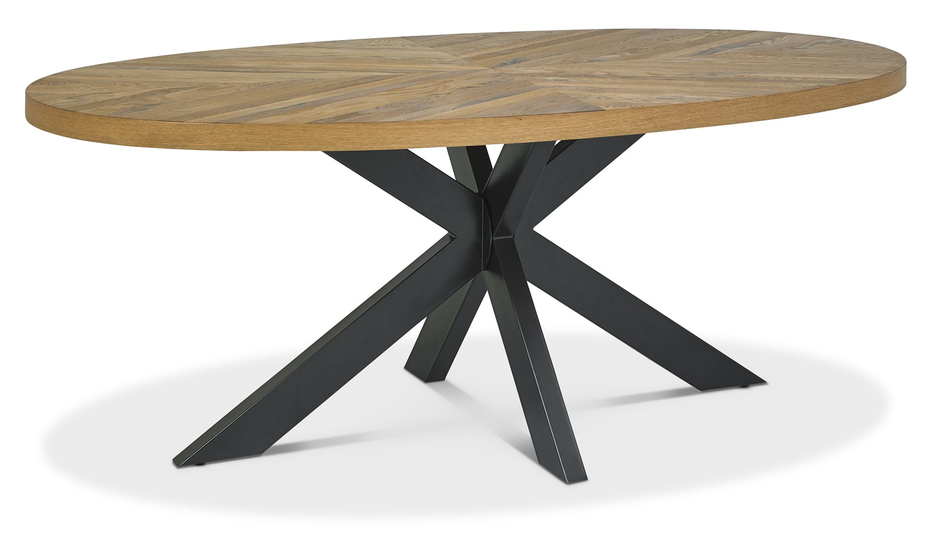 Florence 2m Oval Dining Table in Rustic Oak