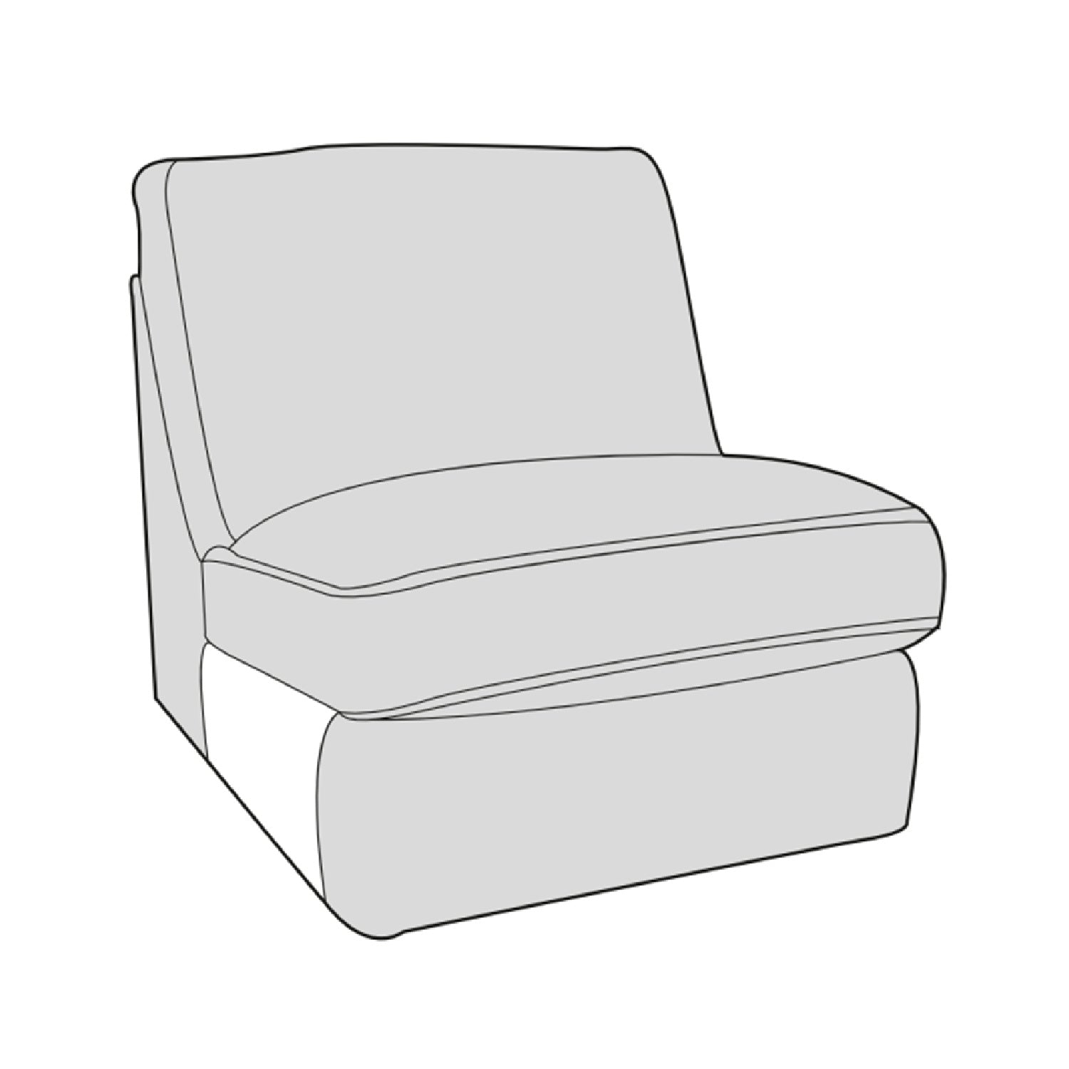 Gatsby Armless Unit - Standard Back