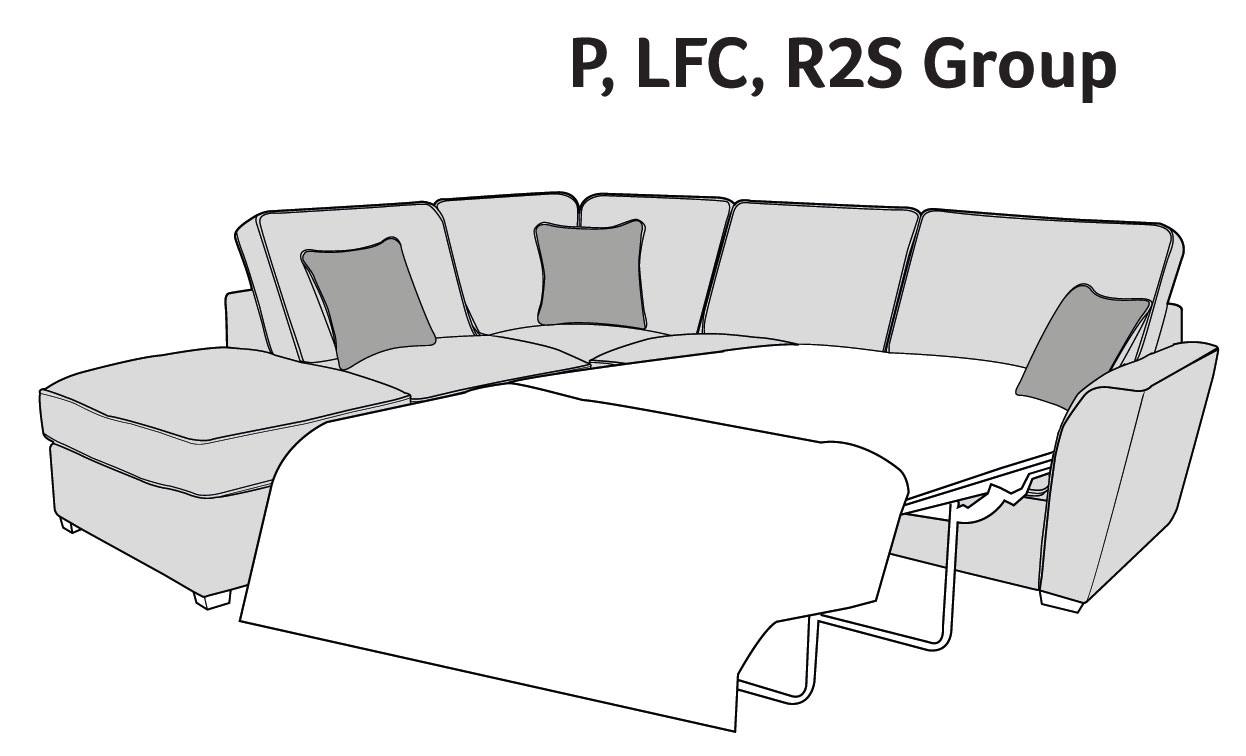 Gatsby FST, LFC, R2S Standard-Back Corner Sofa Bed