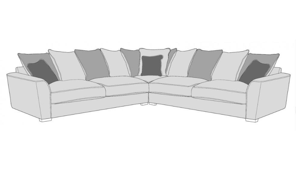 Gatsby L2, CO, R2 Pillow-Back Corner Sofa