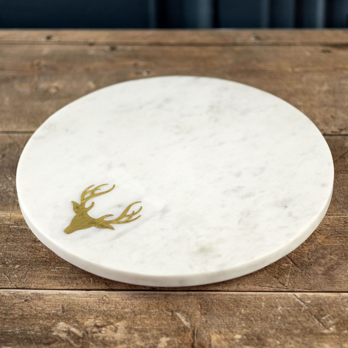 Stag Round Marble Cheeseboard