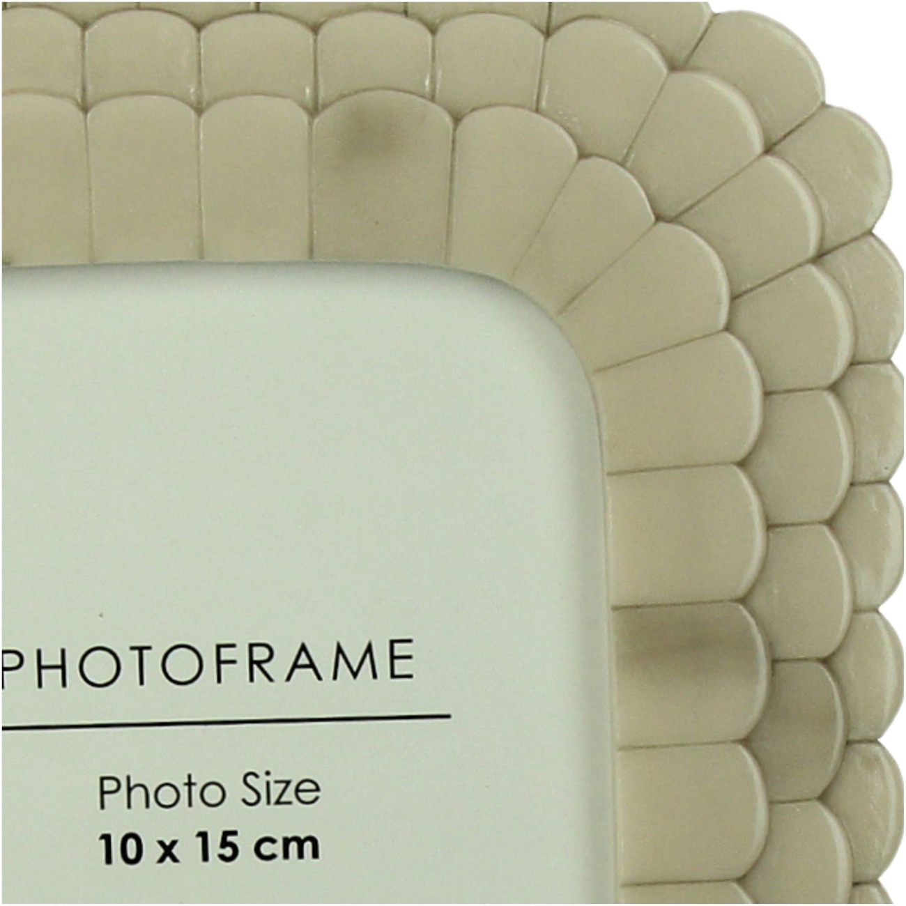 Tilewave ivory resin mosaic photo frame 4 by 6