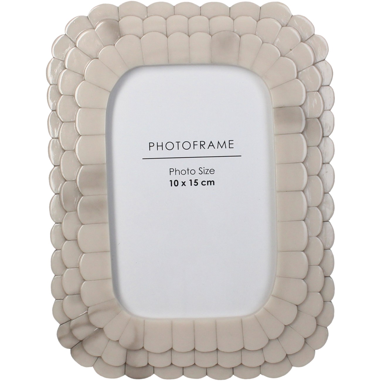 Tilewave ivory resin mosaic photo frame 4 by 6
