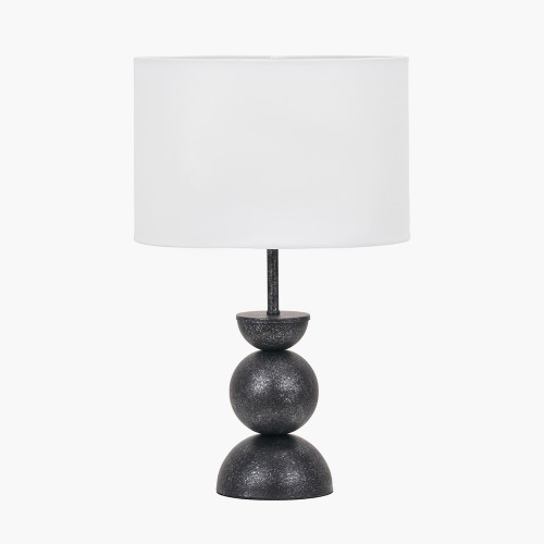 Vala graphite textured ball table lamp