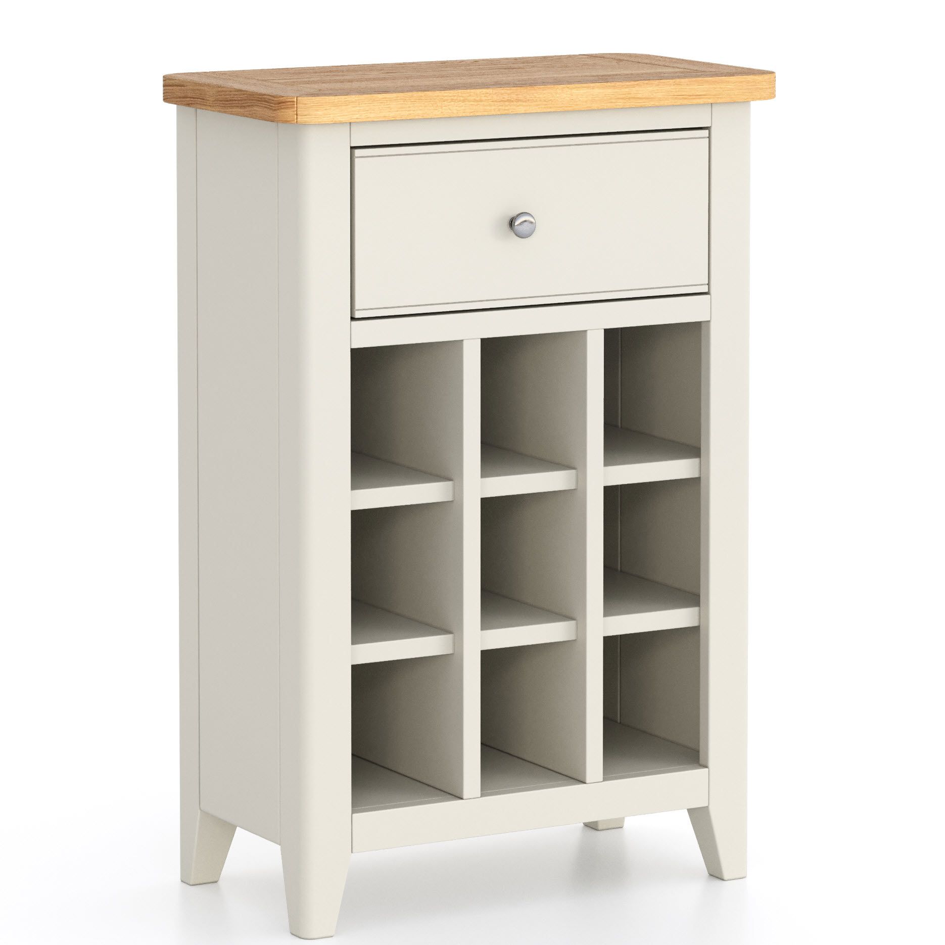 Barley Painted Oak Wine Cabinet