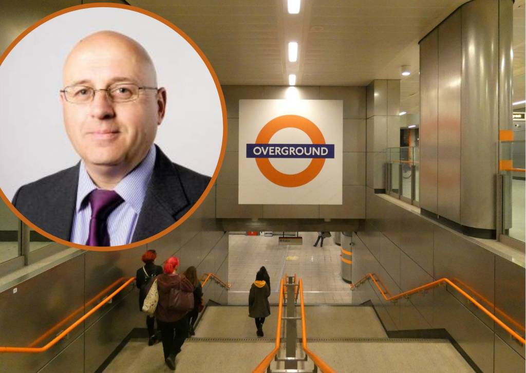 London Overground and (inset) Keith Prince AM