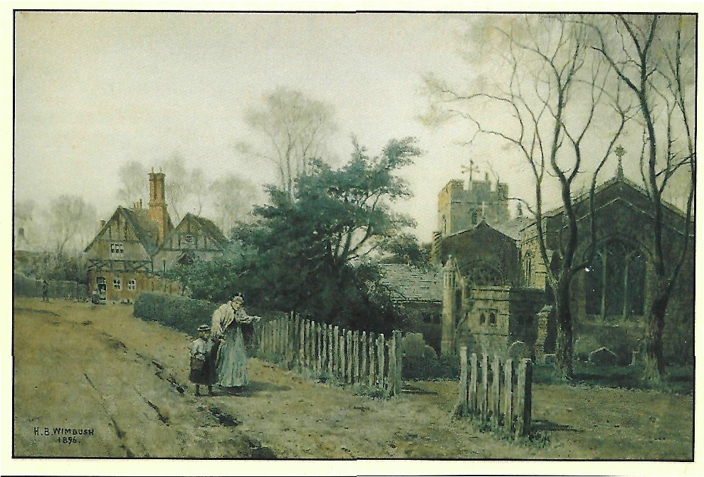 A victorian postcard depicting the church as was