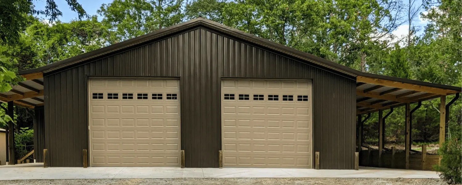 pole barn 2 garage