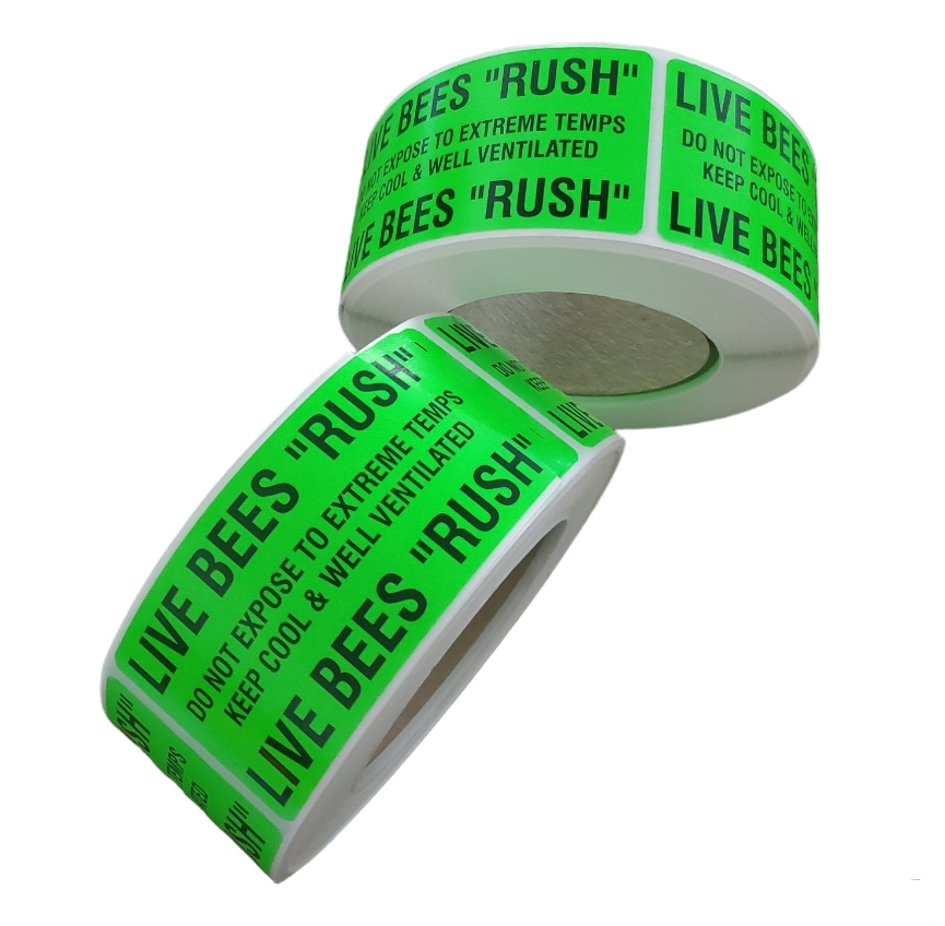 Package Bees Shipping Labels-Live Bees Rush Keep Cool Labels