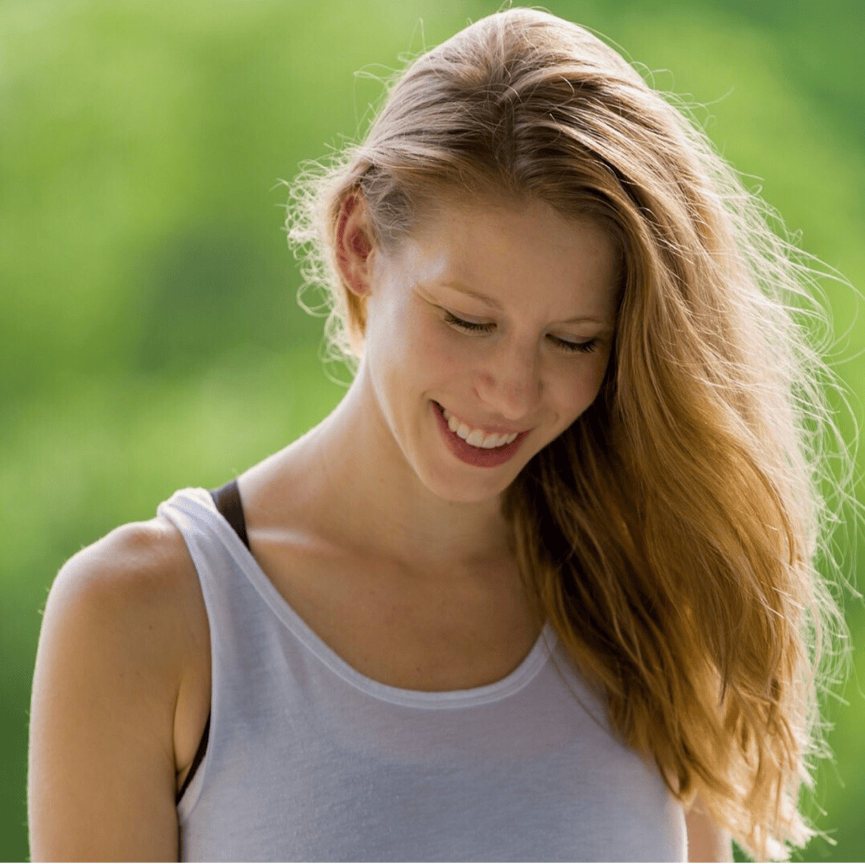 woman smiling