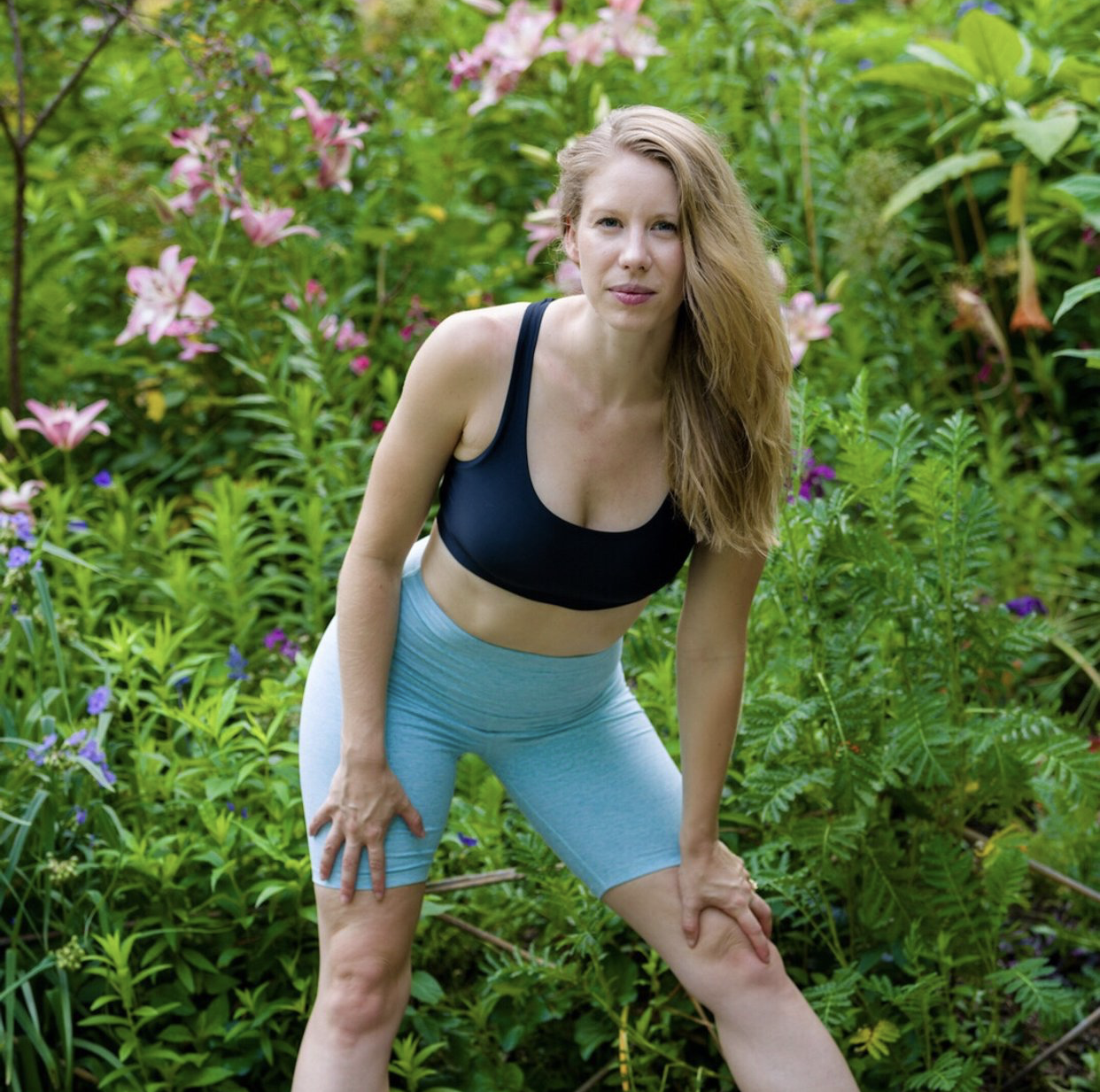 woman stretching