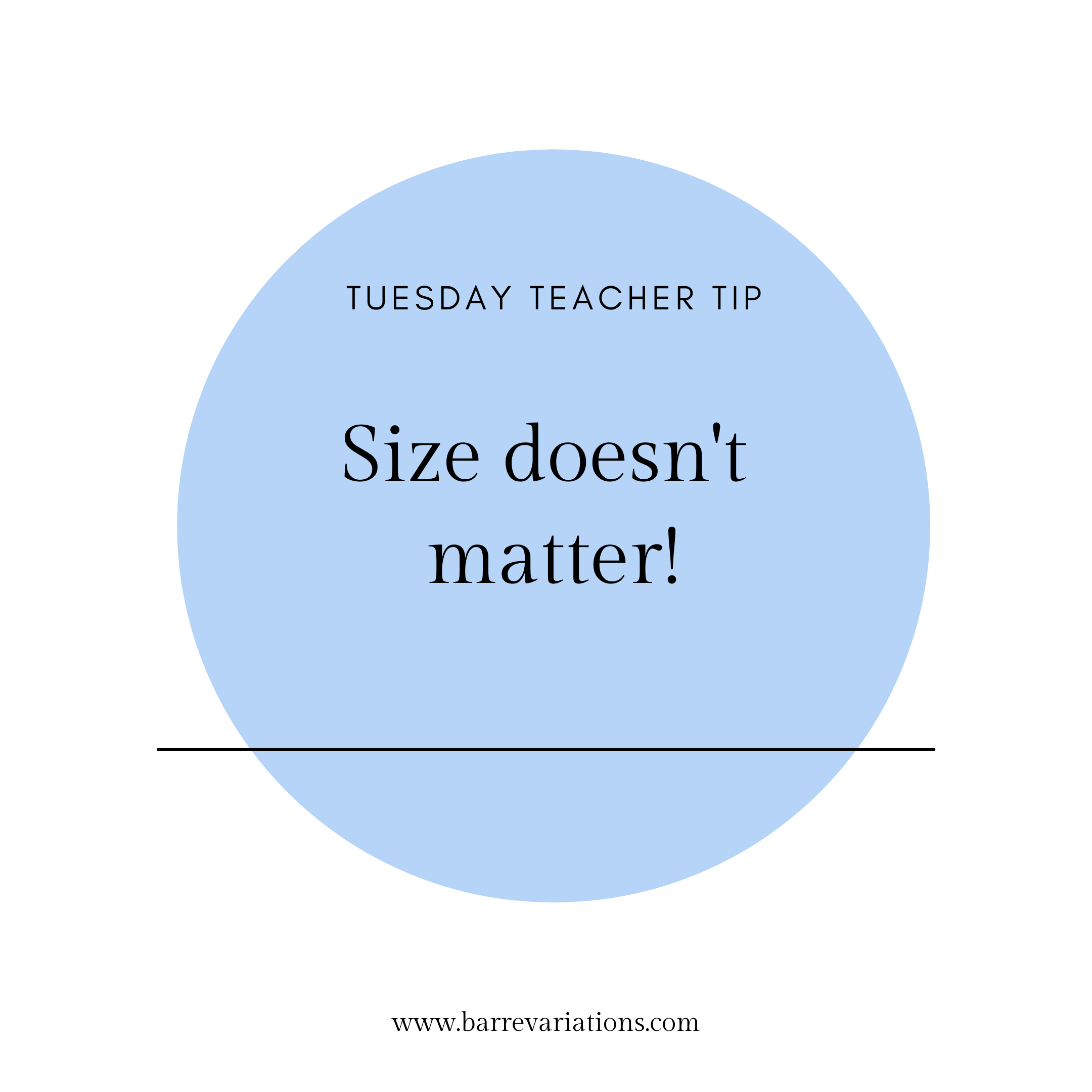 image of the phrase "size doesn't matter!"