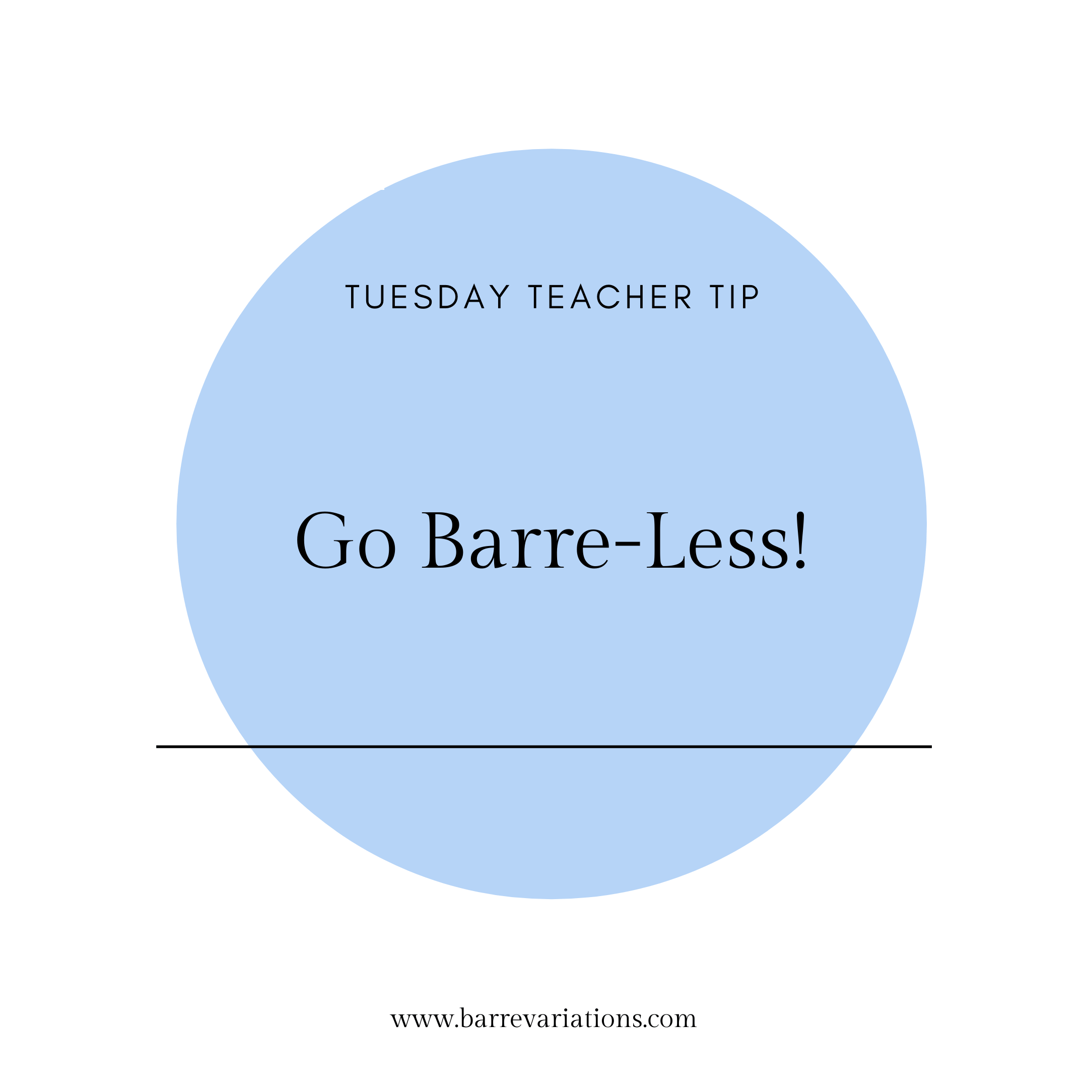 Image that says Go barre-less!