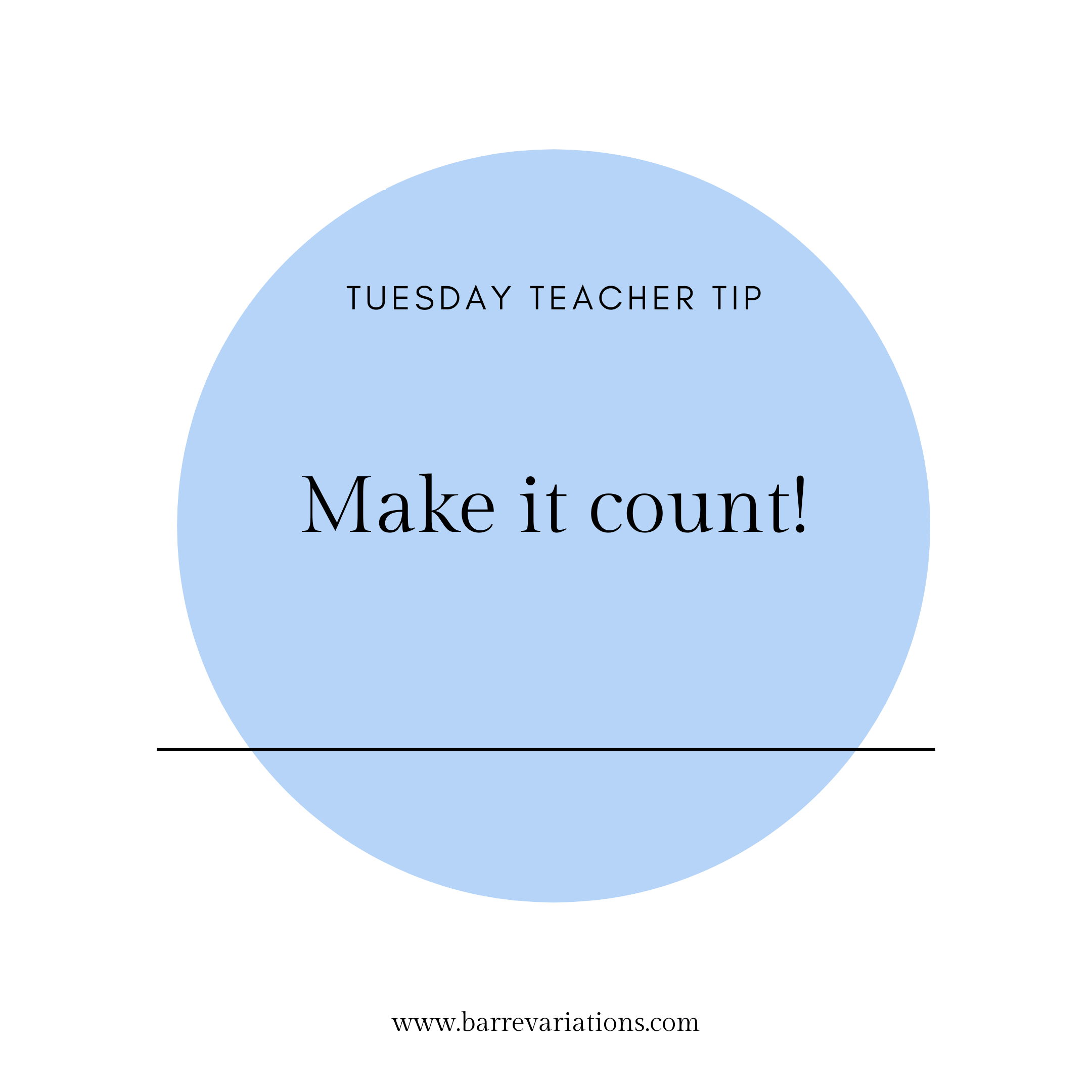 image that says make it count