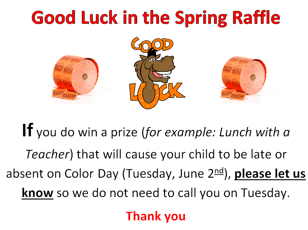Spring Raffle Words Spring Raffle | Bowen After School Care Program