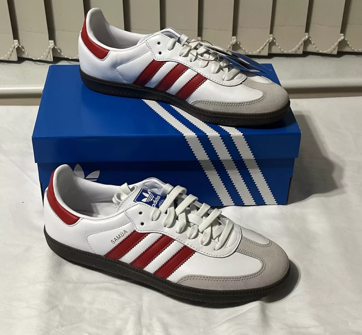 Adidas Samba Bajos Blancos/rojos