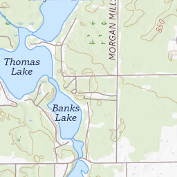 Banks Lake Map 4308