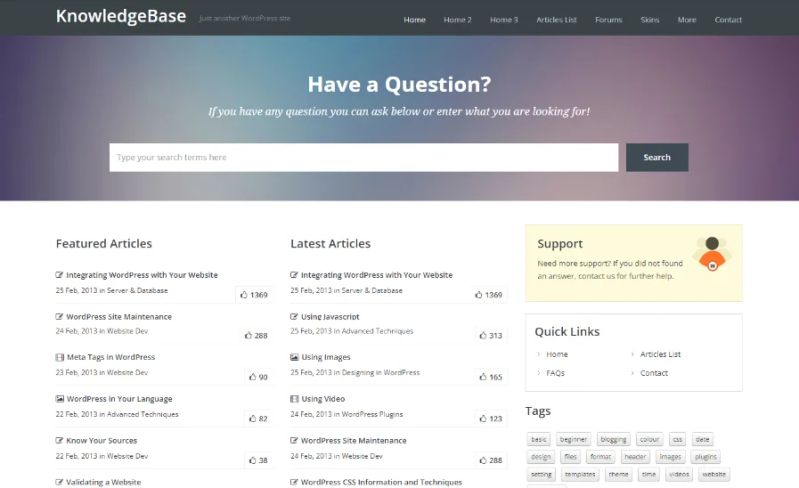 9 Best Knowledge Base Wiki Wordpress Theme 2023 Wpcred - Light Patterns - Modern Mobile Collection