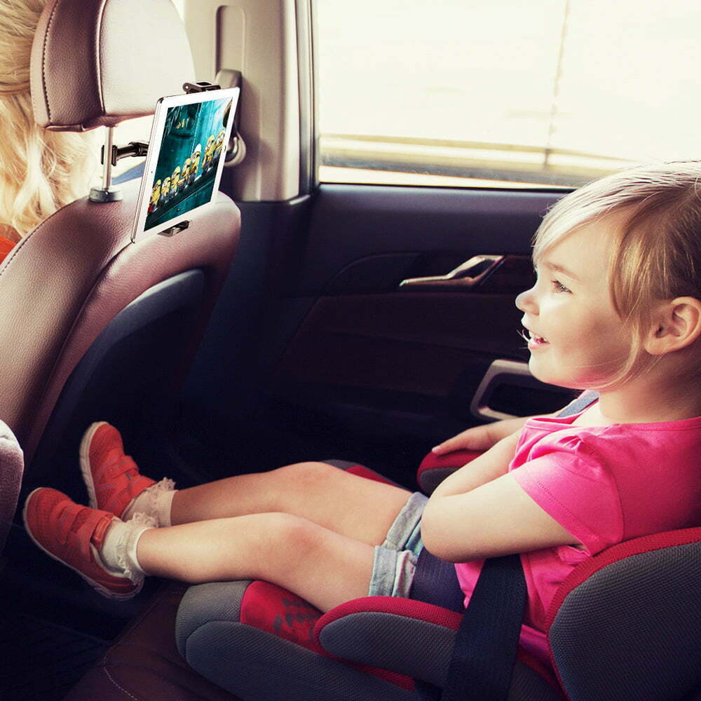 Gadgetoo Baseus Backseat Car Mount Adjustable Headrest Bracket For Tablets And Smartphones 4,7 – 12,9″ Black (Suhz-01)