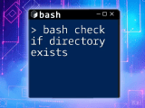 Bash Check If Directory Exists A Quick Guide