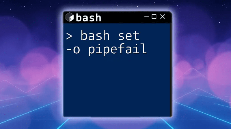 How To Set Use Pipefail In Bash Explained Guide Linuxsimply - Minimal Illustration Collection - 8K Quality