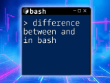 Difference Between And In Bash A Clear Explanation