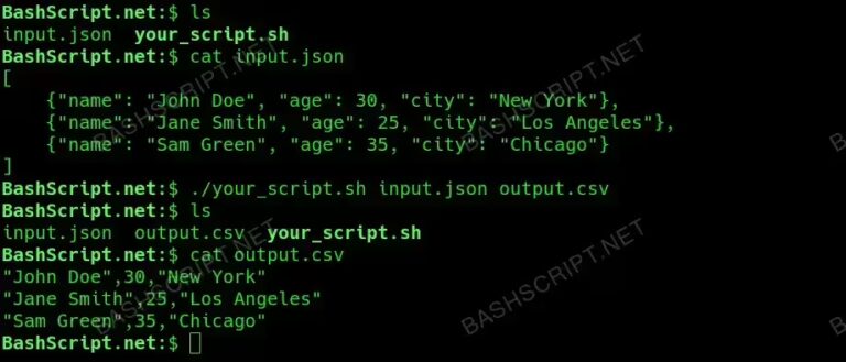 Bash Script To Convert Json To Csv Bashscript Net - Ocean Illustration Collection - HD Quality
