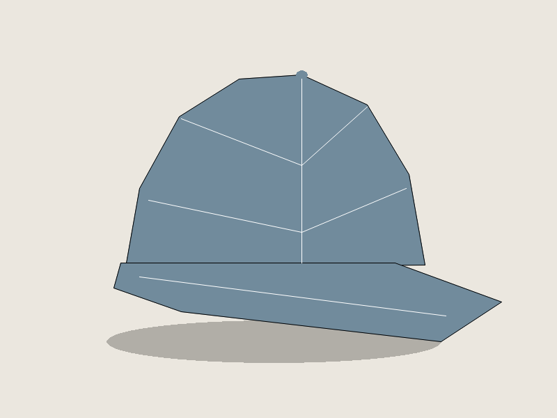 Solid Dusty Blue canvas baseball cap