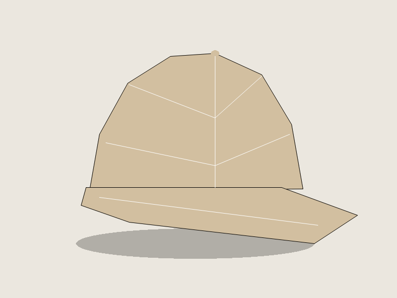 Solid Sand canvas baseball cap