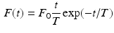 $$\begin{aligned} F(t)=F_{0} \frac{t}{T} \exp (-t/T) \end{aligned}$$