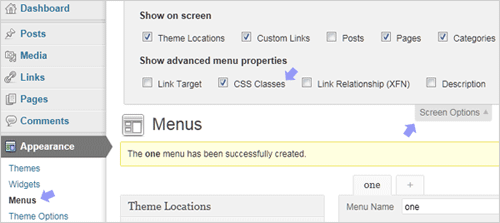 · under show advanced menu properties, check . View CSS Classes option while creating menus in Wordpress