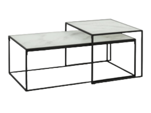 SET DE 2 MESAS DE CENTRO RECTANGULARES