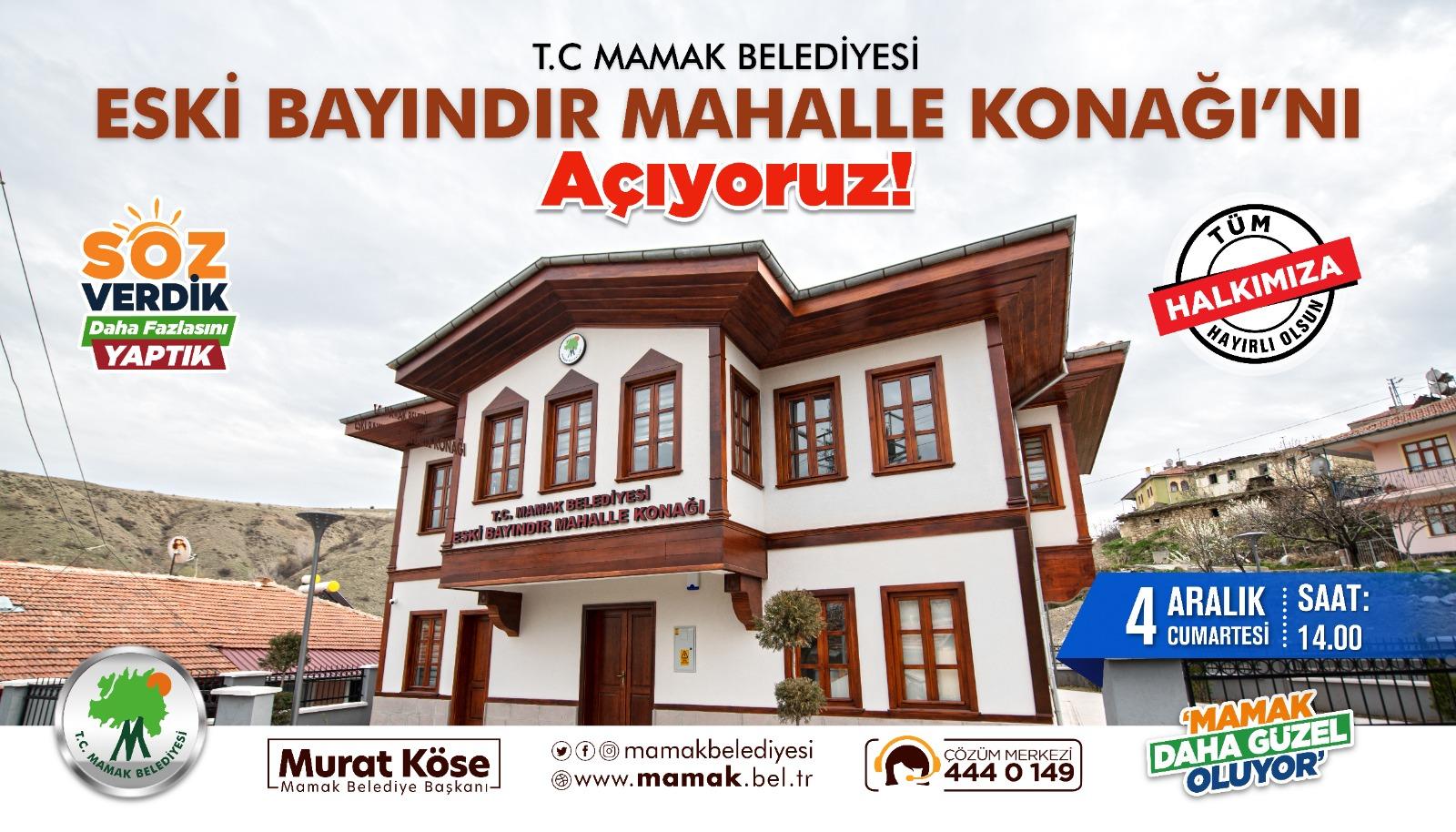 Mamak’a bir Mahalle Konağı Daha