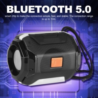 ShopGlobal 100% GOOD QUALITY A005|3D Thumping sound| Splashproof| Water resistant| Deep Baas Stereo sound quality | mini Home theater| AUX supported|Led Disco Light| Compatible with All Laptop/Desktop Speaker |Long hour battery Life 10 W Bluetooth Gaming Speaker